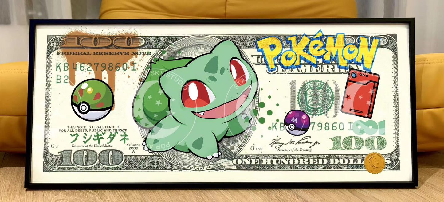 Starry Sky - Pokémon Dollar Bill | 宝可梦美金版画