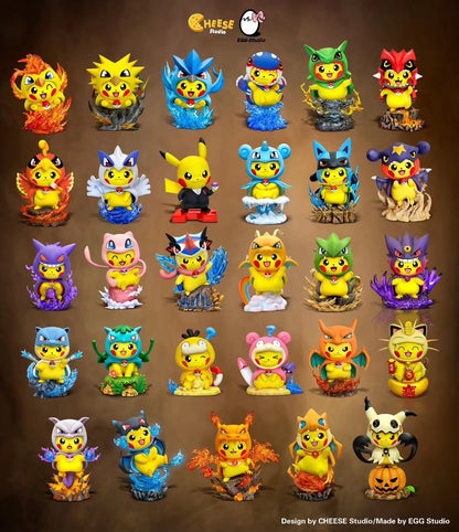 Cheese Studio x Egg Studio - Pika Groudon, Pika Kyogre & Pika Rayquaza | 皮卡固拉多, 皮卡盖欧卡 & 皮卡裂空座