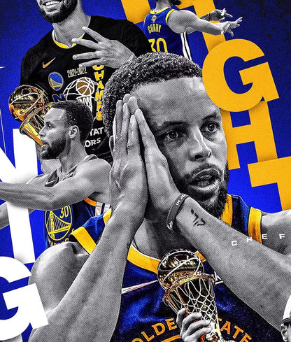 Starry Sky - NBA Stephen Curry (Decorative Art Painting) | NBA 斯蒂芬·库里 (装饰画)