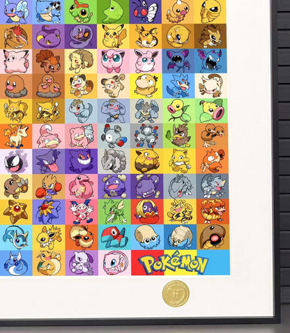 H2 Studio - Pokémon First Generation (Decorative Art Painting) | 宝可梦第一世代 (装饰画)