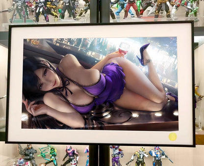 Starry Sky - Tifa at the Bar (Decorative Art Painting) | 酒吧蒂法 (装饰画)