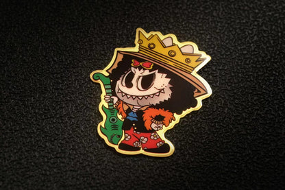 Labubu x One Piece - Labubu collaboration One Piece pure gold sticker | 拉布布联名海贼王纯金贴纸