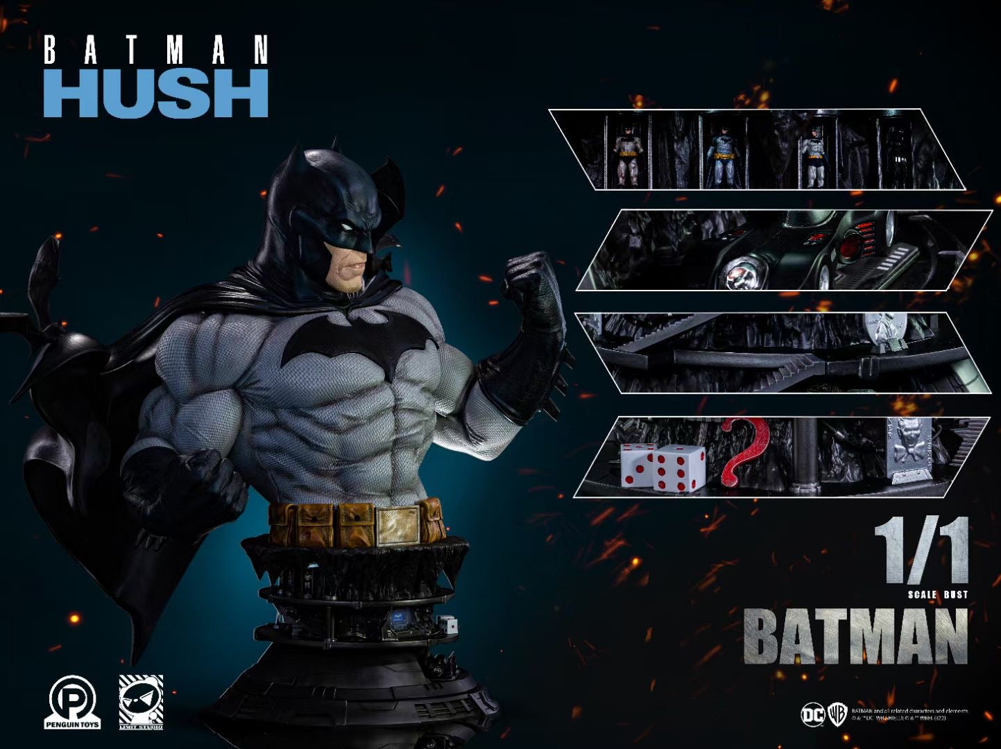 Limit x Penguin Toys - Licensed Batman 1/1 Bust | 版权 蝙蝠俠 1/1 胸像