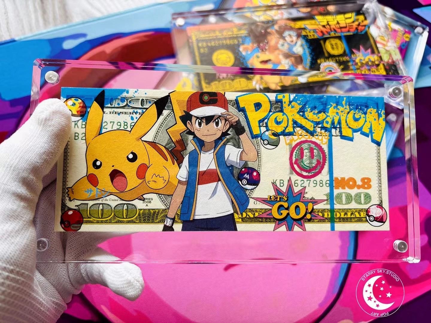 Starry Sky - Pokémon Masters Eight USD Edition Print Block | 宝可梦八大师美金版画砖