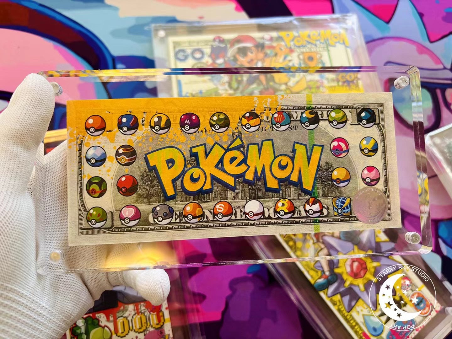 Starry Sky - Pokémon Masters Eight USD Edition Print Block | 宝可梦八大师美金版画砖