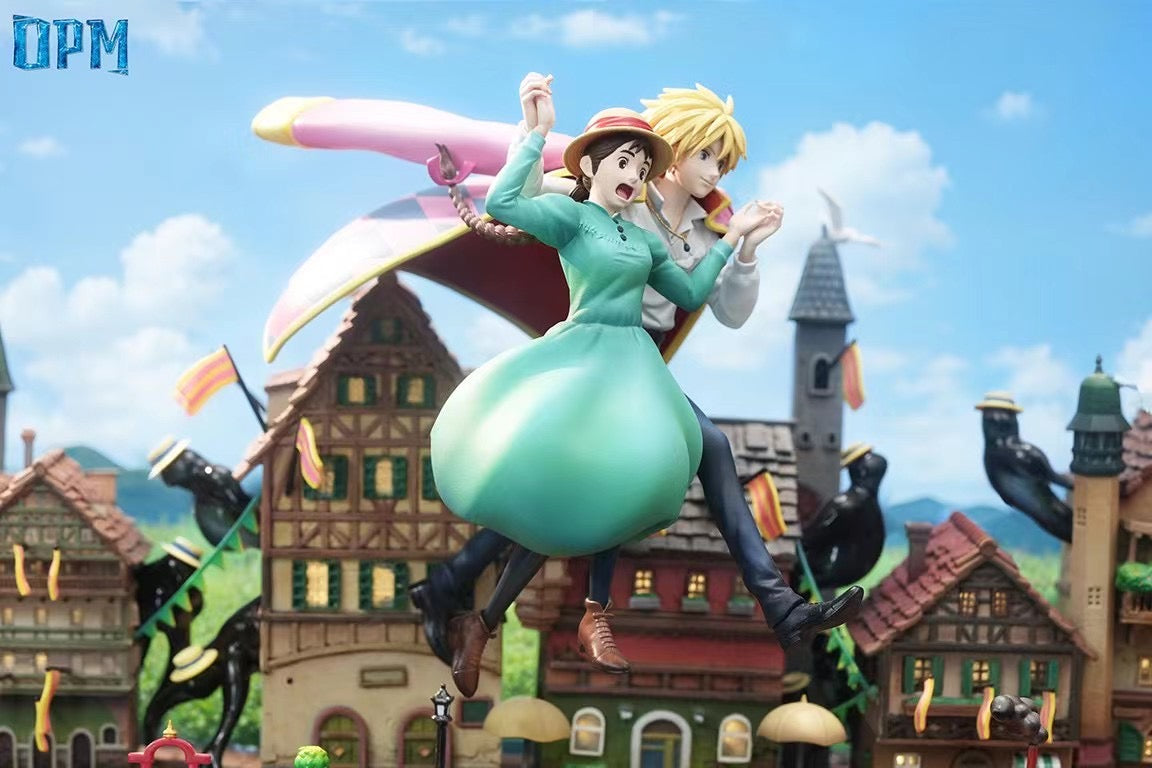 OPM Studio - Howl’s Moving Castle Sophie and Howl's Aerial Stroll (Desktop Scene) | 哈尔的移动城堡 苏菲与哈尔空中漫步 (桌面小场景)