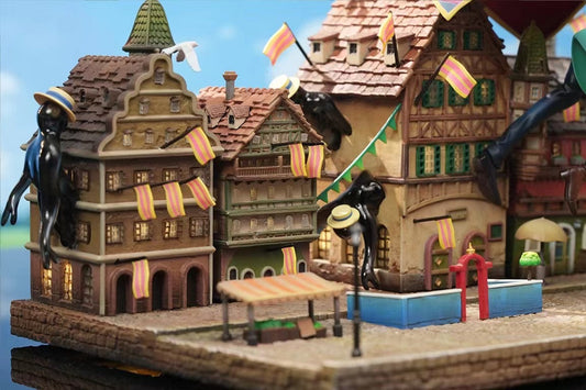 OPM Studio - Howl’s Moving Castle Sophie and Howl's Aerial Stroll (Desktop Scene) | 哈尔的移动城堡 苏菲与哈尔空中漫步 (桌面小场景)