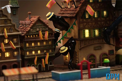 OPM Studio - Howl’s Moving Castle Sophie and Howl's Aerial Stroll (Desktop Scene) | 哈尔的移动城堡 苏菲与哈尔空中漫步 (桌面小场景)