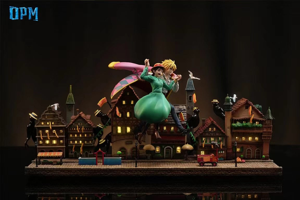 OPM Studio - Howl’s Moving Castle Sophie and Howl's Aerial Stroll (Desktop Scene) | 哈尔的移动城堡 苏菲与哈尔空中漫步 (桌面小场景)