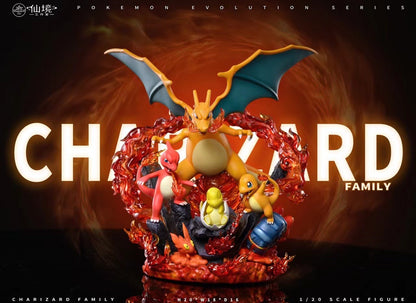 Wonderland Studio - Charizard Family (Pokémon Evolution Series) | 喷火龙家族 (宝可梦进化组系列)