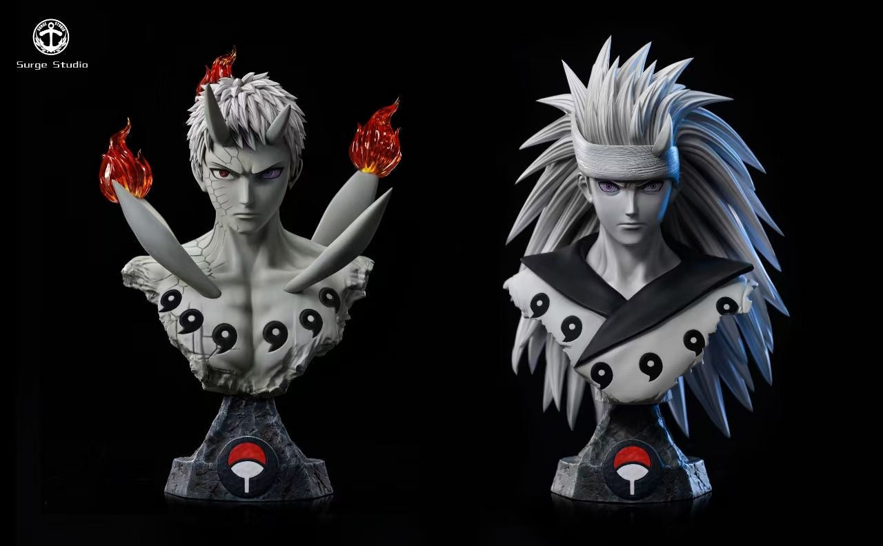Surge Studio - Six Path Madara & Six Path Obito Bust | 六道斑 六道带土胸像