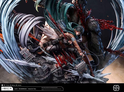 Hertz Studio - Levi Ackerman vs Zeke Jaeger Beast Titan | 阿克曼 利威尔 兵长 vs 吉克 兽之巨人