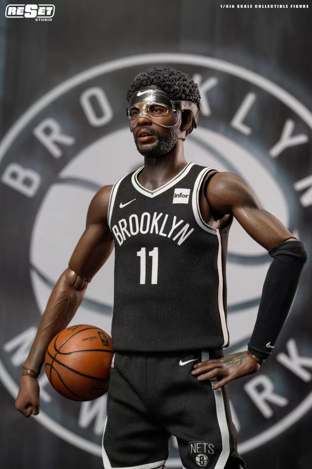 Reset Studio - Brooklyn Nets Masked Kyrie Irving Action Figure | 篮网队面具欧文 可动兵人