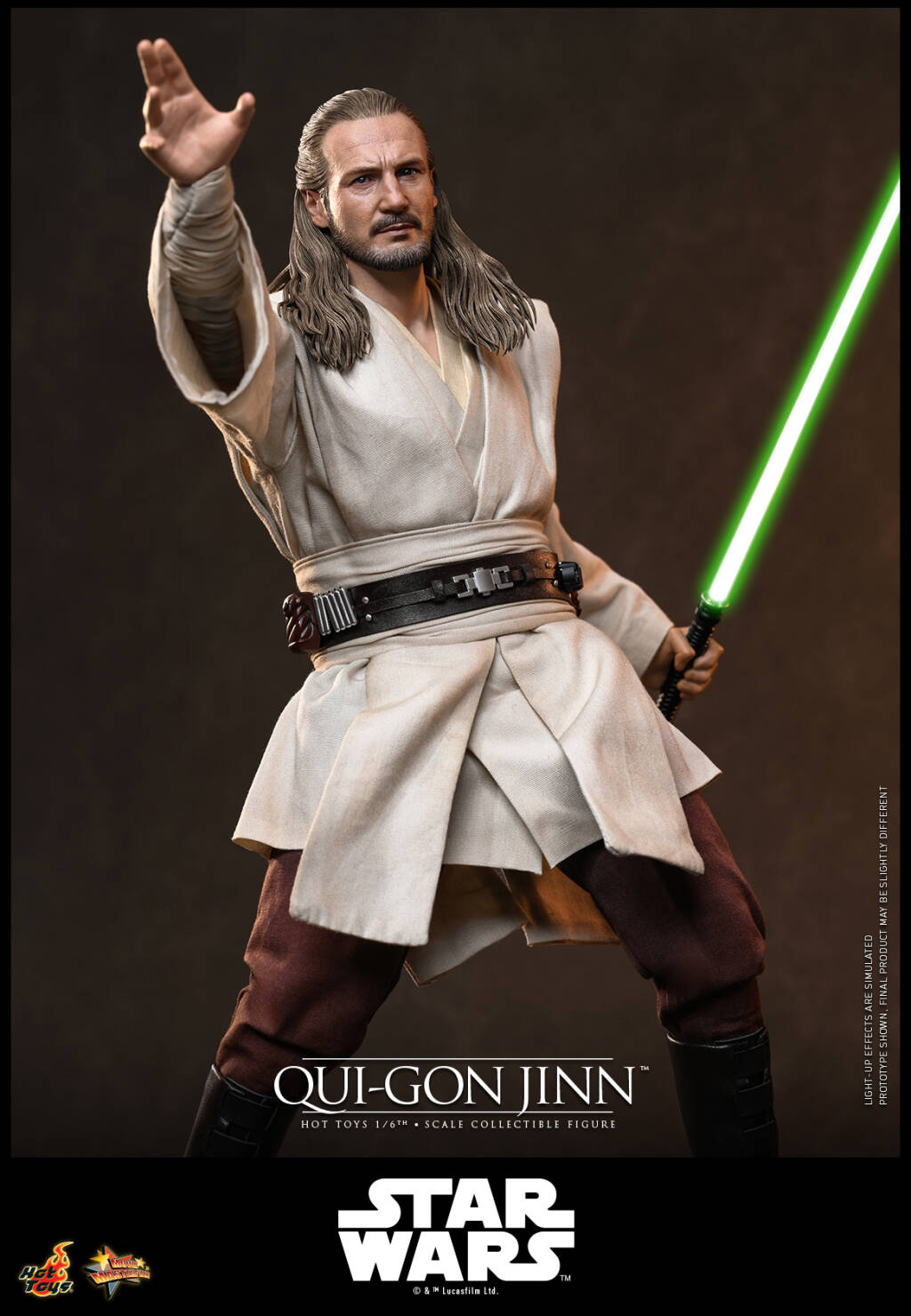 Hottoys - Star Wars: The Phantom Menace Qui-Gon Jinn 1/6th scale Collectible Figure MMS880 (Licensed)