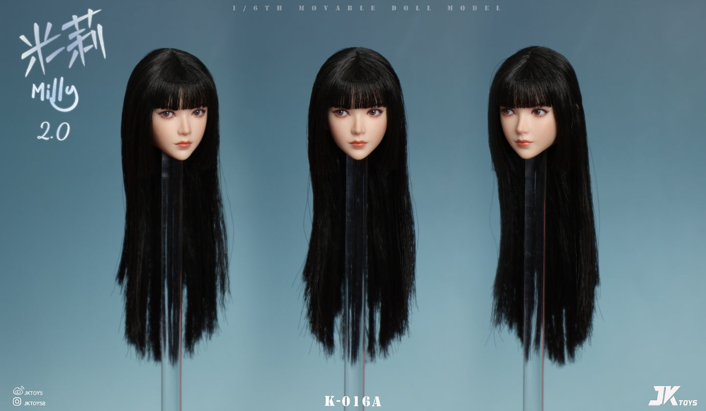 JKTOYS - 1/6 Asian Beauty Head Sculpt Milly 2.0 K-016 (Licensed)