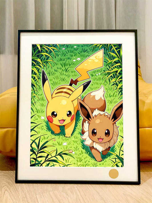 【Pre-sale】Decorative Painting of Pikachu and Eevee-XingKong Studio