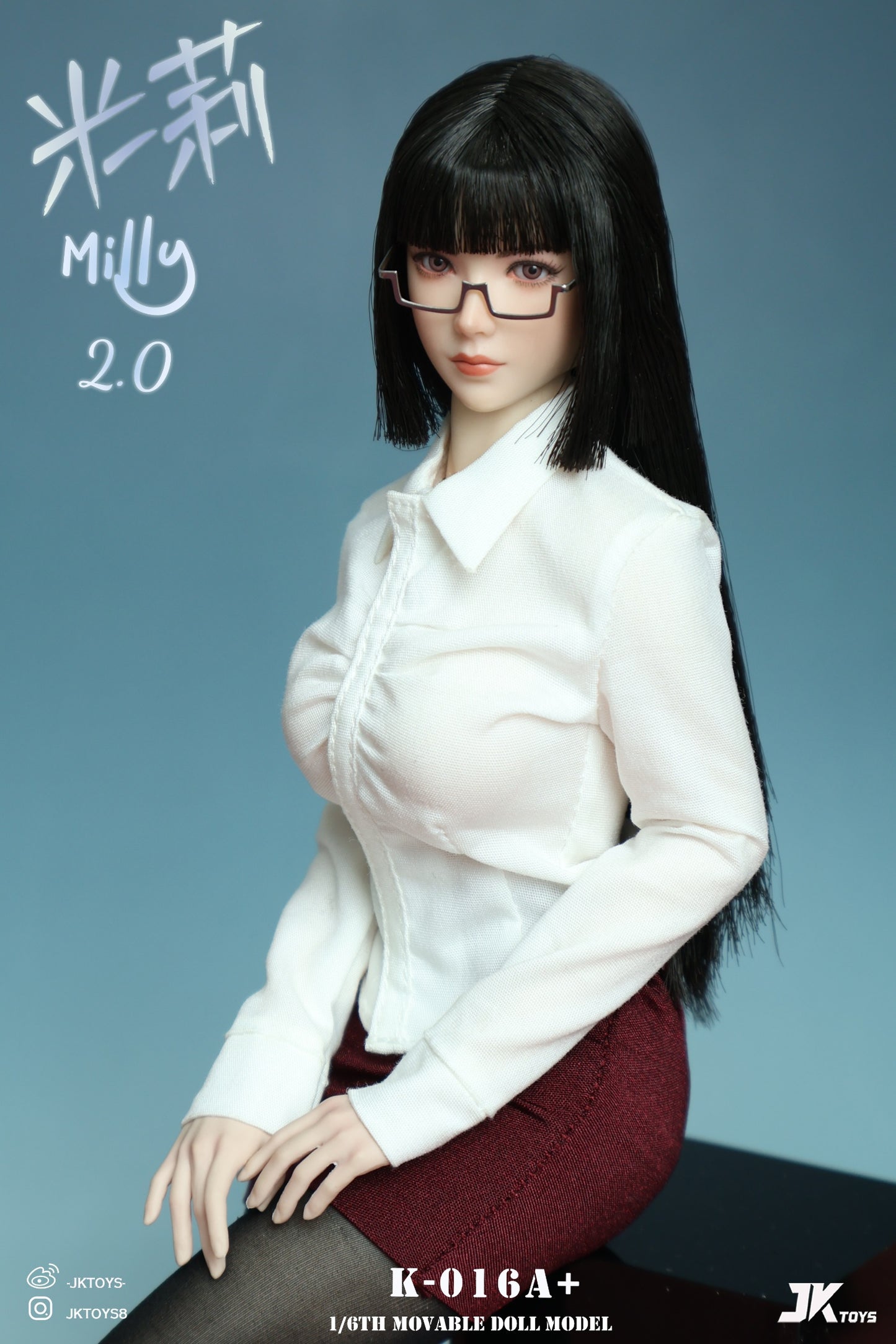 JKTOYS - 1/6 Asian Beauty Head Sculpt Milly 2.0 K-016 (Licensed)