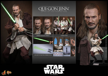 Hottoys - Star Wars: The Phantom Menace Qui-Gon Jinn 1/6th scale Collectible Figure MMS880 (Licensed)
