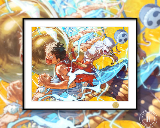 【Pre-sale】Decorative Painting of Luffy and Enel-H2 Studio