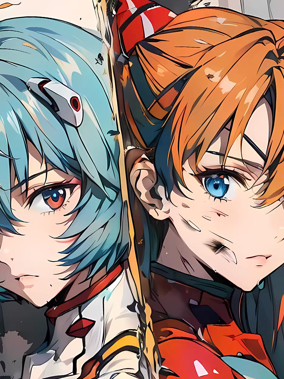 【Pre-sale】Decorative Painting of Injured Ayanami Rei and Asuka Langley Soryu-XingKong Studio
