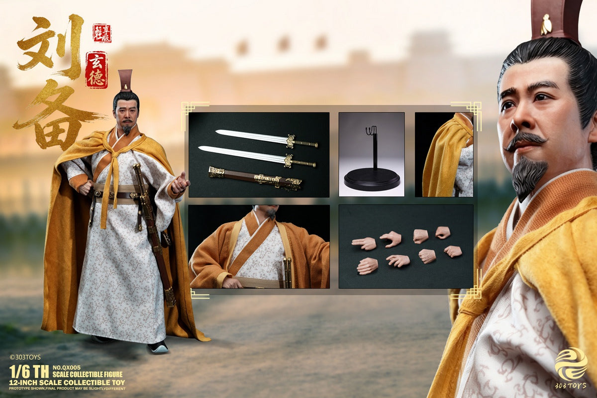 303TOYS - 1/6 Action Figure Liu Bei X Zhuge Liang NO.QX005 QX006 (Light Version) (Licensed)