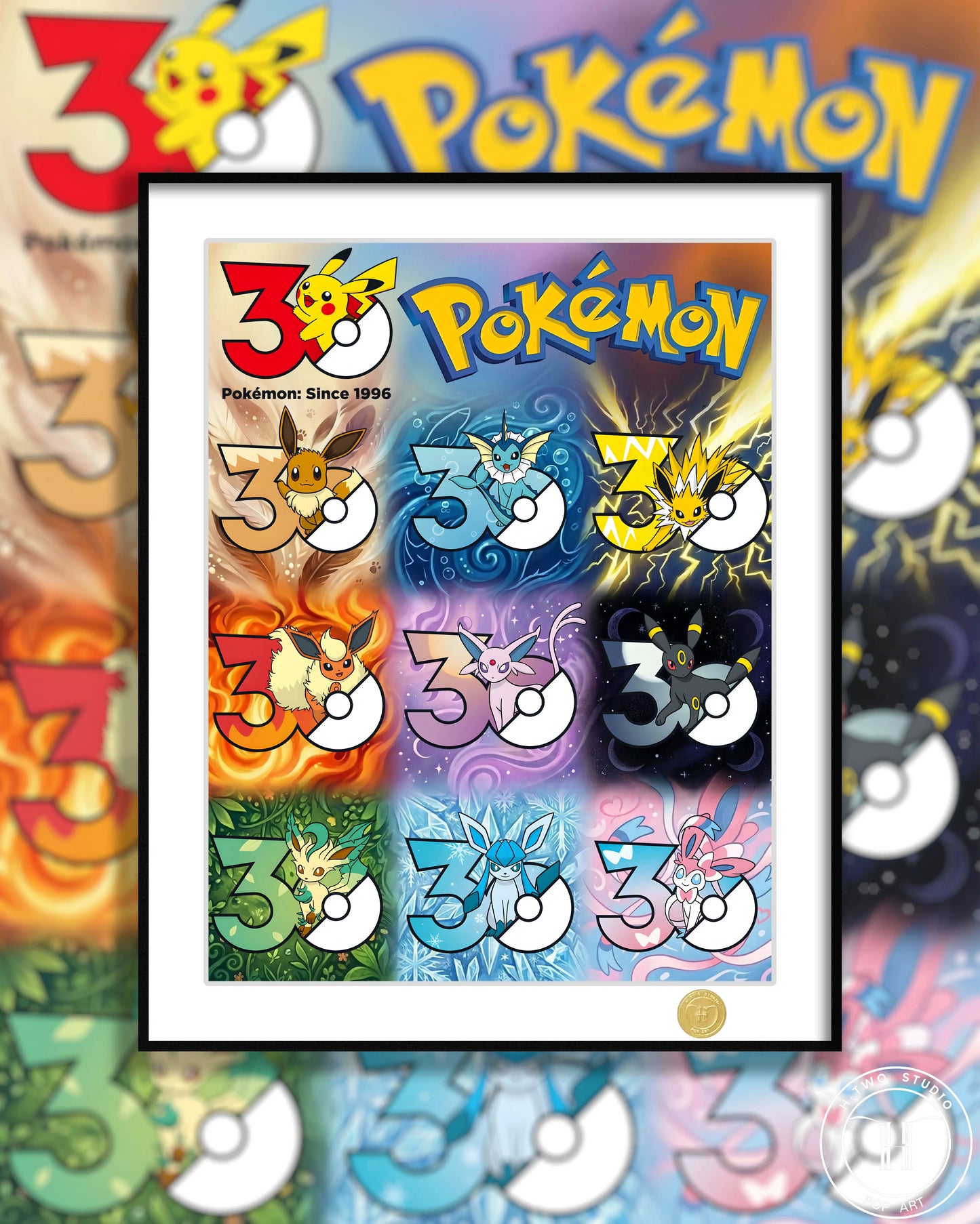 【Pre-sale】Decorative Painting of Eevee Family 30 Anniversary-H2 Studio