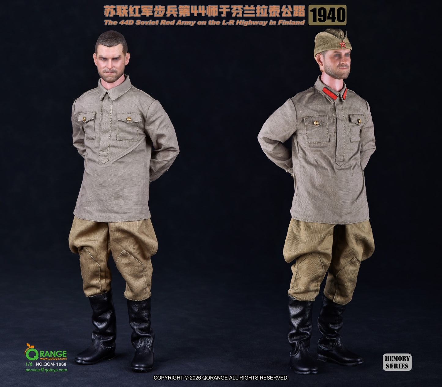 QORANGE QOTOYS - 1/6 The 44D Soviet Red Army on the L-R Highway in Finland 1940 NO.QOM-1068 Clothing Set Accessory Pack (Licensed)