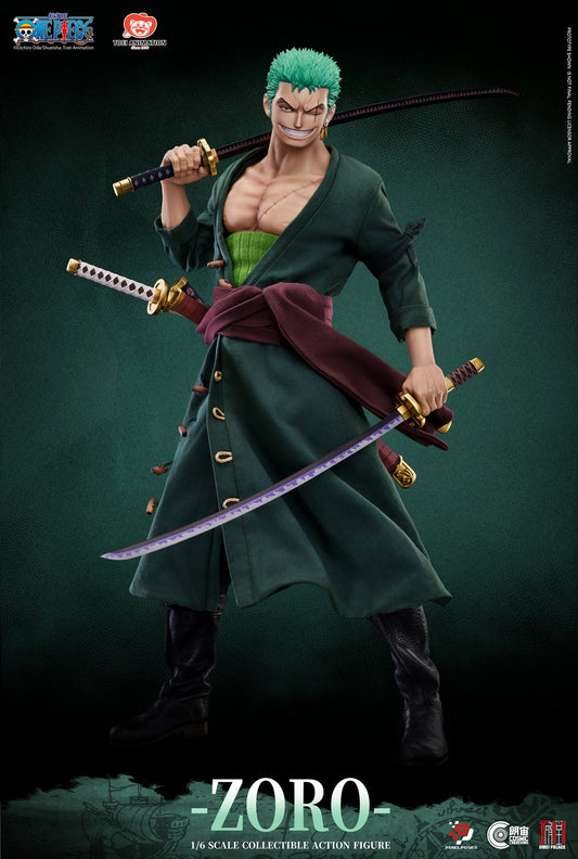 Pixel Poses X Cosmic Creations X JIMEI PALACE Studio - ONE PIECE Roronoa Zoro 1/6 Scale Platinum Silicone Action Figure (Licensed)