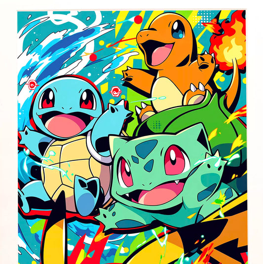【Pre-sale】Decorative Painting of 4 Pokemons-H2 Studio