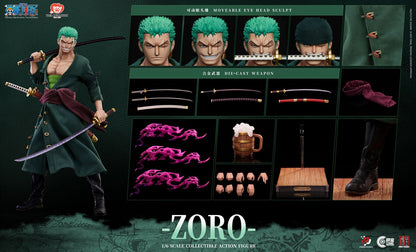 Pixel Poses X Cosmic Creations X JIMEI PALACE Studio - ONE PIECE Roronoa Zoro 1/6 Scale Platinum Silicone Action Figure (Licensed)