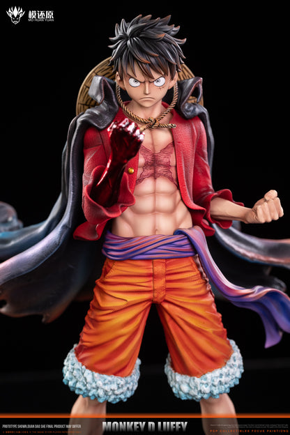 モンキー・D・ルフィ／ Monkey D. Dragon Model restoration Studio Assemble Figures フィギュア ガレージキットシーンの台座 Ver.1/6 スケール模還原 POP 鬼島路飛 魯夫 航海王 和之國篇